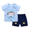 Wholesale cotton cartoon home wear kids clothing Plain kids jogging suit summer Kids pajama short sleeve suit