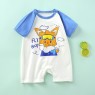 Infant jumpsuit summer combed cotton printed baby romper light and breathable boys and girls baby short-sleeved kimono