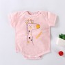 Baby bag fart jacket summer new newborn cotton cartoon short sleeve Hayi baby one-piece triangle climbing suit