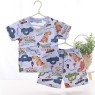 New children's breathable 100%cotton short-sleeved suit Air-conditioned clothing baby summer clothes  