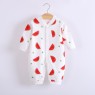 Cotton printing baby long-sleeved romper baby warm home clothes