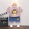 Summer children's baby short-sleeved suit boys two-piece sportswear