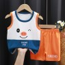 Cheap kids summer vest shorts suit Children's vest suit cotton girls summer clothes summer boys two-piece 