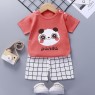 Wholesale cotton cartoon home wear kids clothing Plain kids jogging suit summer Kids pajama short sleeve suit