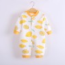 Cotton printing baby long-sleeved romper baby warm home clothes