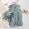 Baby clothes summer boys and girls baby double-layer gauze one-piece children's sleeveless vest romper romper