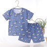 New children's breathable 100%cotton short-sleeved suit Air-conditioned clothing baby summer clothes  