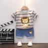 Summer children's baby short-sleeved suit boys two-piece sportswear