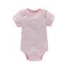 Baby plain romper newborn clothes 0-2 years old solid color jumpsuit male and female baby short climbing summer