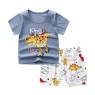 2023 Summer children clothes set 100% cotton short sleeve 2pcs baby clothes set 