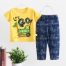 pure cotton New designs of children suit clothing sets 2 pcs long sleeve pajamas