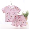 New children's breathable 100%cotton short-sleeved suit Air-conditioned clothing baby summer clothes  