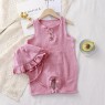 Baby clothes summer boys and girls baby double-layer gauze one-piece children's sleeveless vest romper romper