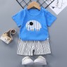 Wholesale pajamas Boys Summer Clothing Set  Short Sleeve Top T-Shirt and Pants Shorts 2PCS Set for Boy