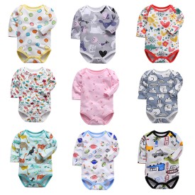 Newborn jumpsuit baby triangle romper long-sleeved baby bag fart clothing newborn autumn children's clothing