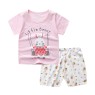 2023 Summer children clothes set 100% cotton short sleeve 2pcs baby clothes set 