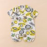 Infant jumpsuit summer combed cotton printed baby romper light and breathable boys and girls baby short-sleeved kimono