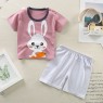 New style  direct sales 2023  children's short-sleeved suit pure cotton cartoon style children clothes