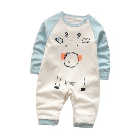 Newborn cotton long sleeve one piece clothes baby baby home long sleeve clothes children's home pajamas