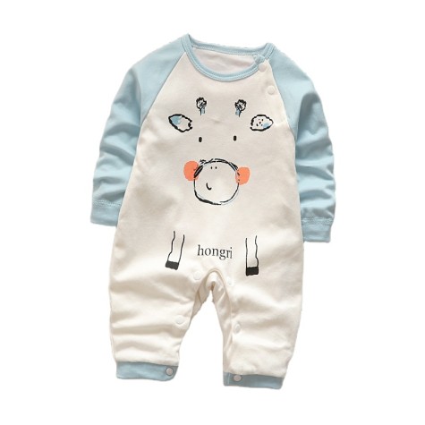 Newborn cotton long sleeve one piece clothes baby baby home long sleeve clothes children's home pajamas