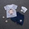 New style  direct sales 2023  children's short-sleeved suit pure cotton cartoon style children clothes