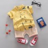 Summer Kids Boutique Outfits Fashion Cotton Short Sleeve Clothes Baby Cotton Clothes Clothing Bag  Pullover Set Unisex OEM