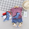 Boys summer suits 1-4 years old baby handsome summer clothes for children with short sleeves