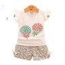 2023 summer girl baby baby 0-4 years old bow casual cute suit