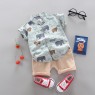 Summer Kids Boutique Outfits Fashion Cotton Short Sleeve Clothes Baby Cotton Clothes Clothing Bag  Pullover Set Unisex OEM