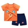 Wholesale cotton cartoon home wear kids clothing Plain kids jogging suit summer Kids pajama short sleeve suit