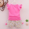 2023 summer girl baby baby 0-4 years old bow casual cute suit