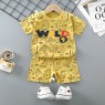 Wholesale cotton cartoon home wear kids clothing Plain kids jogging suit summer Kids pajama short sleeve suit