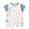 Baby onesie summer thin style boneless newborn open crotch Ha yi baby clothes short sleeved cotton crawling suit