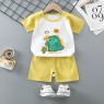 Wholesale cotton cartoon home wear kids clothing Plain kids jogging suit summer Kids pajama short sleeve suit