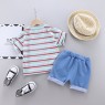 Summer children's baby short-sleeved suit boys two-piece sportswear