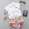 Summer Kids Boutique Outfits Fashion Cotton Short Sleeve Clothes Baby Cotton Clothes Clothing Bag  Pullover Set Unisex OEM