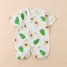 Infant jumpsuit summer combed cotton printed baby romper light and breathable boys and girls baby short-sleeved kimono