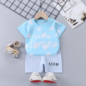 hot sale children's summer cotton short sleeve suit  outlet