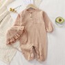 Baby clothes spring and autumn new newborn long romper cotton gauze romper onesie baby summer pajamas