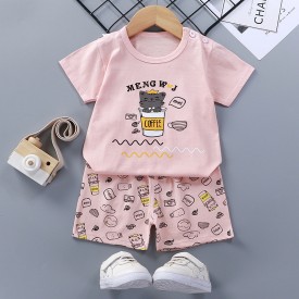 Wholesale pajamas Boys Summer Clothing Set  Short Sleeve Top T-Shirt and Pants Shorts 2PCS Set for Boy