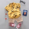 Summer Kids Boutique Outfits Fashion Cotton Short Sleeve Clothes Baby Cotton Clothes Clothing Bag  Pullover Set Unisex OEM