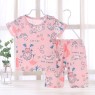 2023 new children's breathable cotton short-sleeved suit Air-conditioned clothing baby summer clothes set