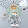 Best price with  Autumn 100% cotton long sleeve baby clothes sets