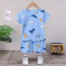 pure cotton Leisure baby neutral' cheap prices 2pcs Short Sleeve Shirt + Pants Baby sets clothes