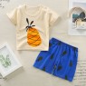 New style  direct sales 2023  children's short-sleeved suit pure cotton cartoon style children clothes