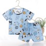 New children's breathable 100%cotton short-sleeved suit Air-conditioned clothing baby summer clothes  