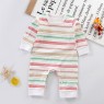 Pure cotton long-sleeved print newborn jumpsuit for children's rompers sleepsuit