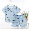 New children's breathable 100%cotton short-sleeved suit Air-conditioned clothing baby summer clothes  