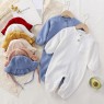 Baby clothes spring and autumn new newborn long romper cotton gauze romper onesie baby summer pajamas