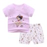 2023 Summer children clothes set 100% cotton short sleeve 2pcs baby clothes set 